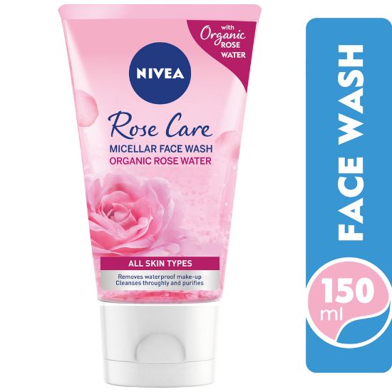 Picture of Nivea Micellar Organic Rose Water Face Wash All Skin Types 150ml