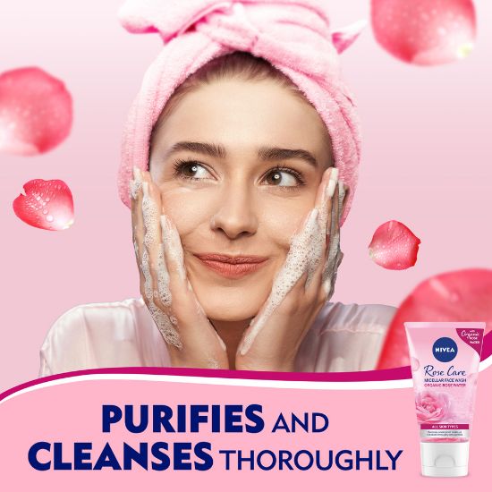 Picture of Nivea Micellar Organic Rose Water Face Wash All Skin Types 150ml