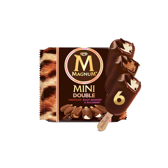 Picture of Magnum Mini Ice Cream Stick Double Mulberry 6 x 60ml