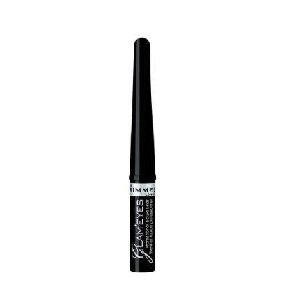 Picture of Rimmel London Glameyes Professional Liquid Liner 001 Black Glamour A Very Dark Black Shade 1pc