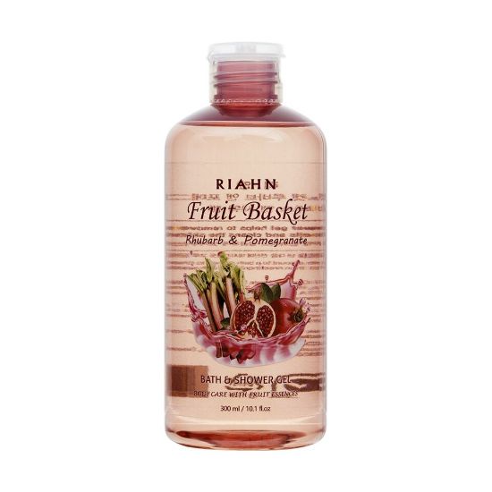 Picture of Riahn Fruit Basket Rhubarb & Pomegranate Bath & Shower Gel Bottle 300ml