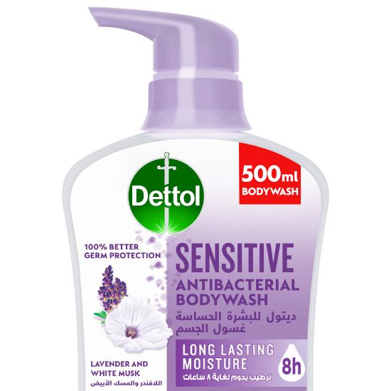 Picture of Dettol Sensitive Showergel & Bodywash Lavender & White Musk Fragrance 500ml