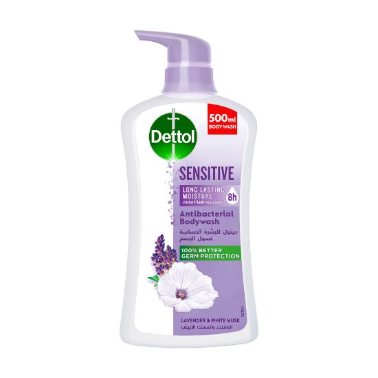 Picture of Dettol Sensitive Showergel & Bodywash Lavender & White Musk Fragrance 500ml