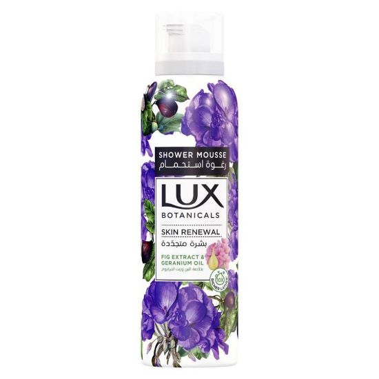 Picture of Lux Botanicals Shower Mousse Fig Extract & Geranium Oil 200ml