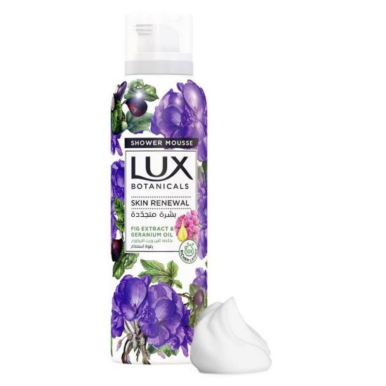 Picture of Lux Botanicals Shower Mousse Fig Extract & Geranium Oil 200ml