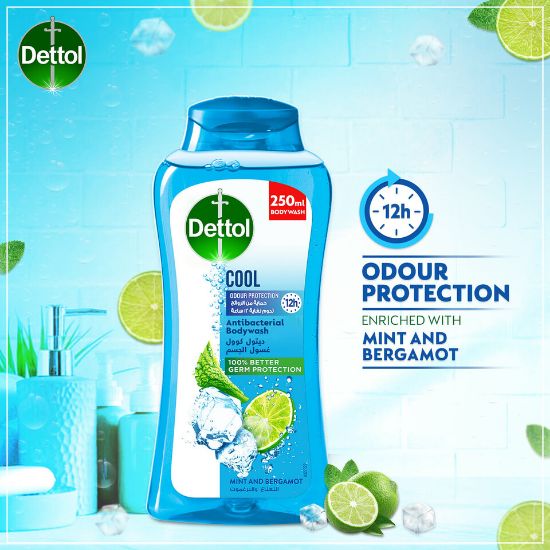 Picture of Dettol Cool Showergel & Bodywash Mint & Bergamot Fragrance 250ml