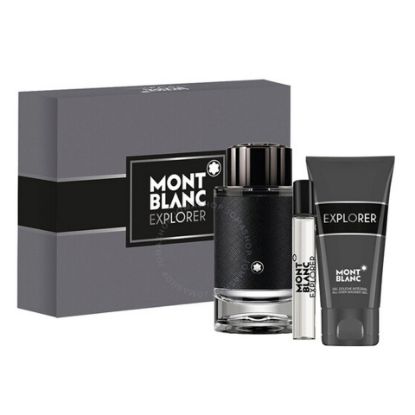 Picture of Mont Blanc Explorer Eau de Parfum For Men, 100 ml + 7.5 ml Travel Spray + 100 ml Shower Gel Travel Set