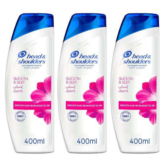 Picture of Head & Shoulders Smooth and Silky Anti-Dandruff Shampoo 3 x 400ml