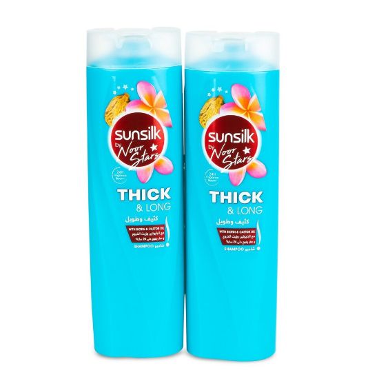 Picture of Sunsilk Thick & Long With Biotin & Castor Oil Shampoo Value Pack 2 x 400 ml