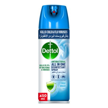 Picture of Dettol Crisp Breeze Antibacterial All in One Disinfectant Spray 450ml