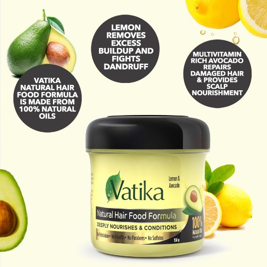 Picture of Dabur Vatika Lemon & Avocado Natural Hair Food Formula 150ml