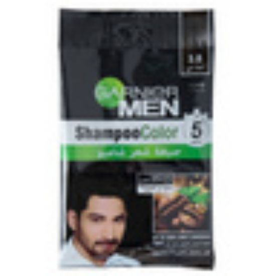 Picture of Garnier Men Shampoo Color 3.0 Black Brown 1pkt