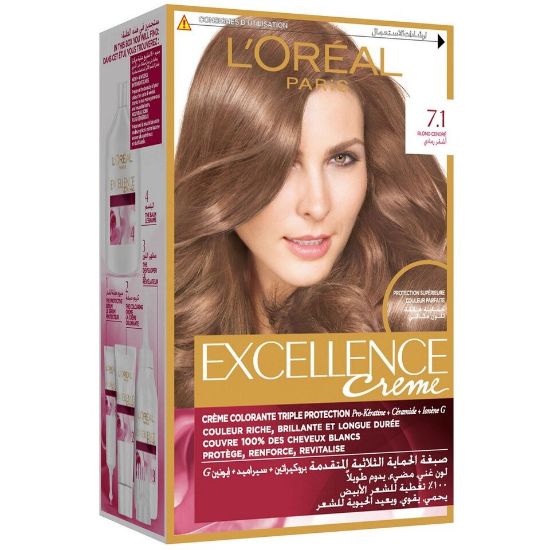 Picture of L'Oreal Paris Excellence Creme 7.1 Ash Blonde 1pkt