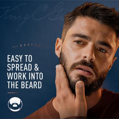 Picture of King C. Gillette Men's Soft Beard Balm Deep Conditioning with Cocoa Butter Argan Oil and Shea Butter 100ml