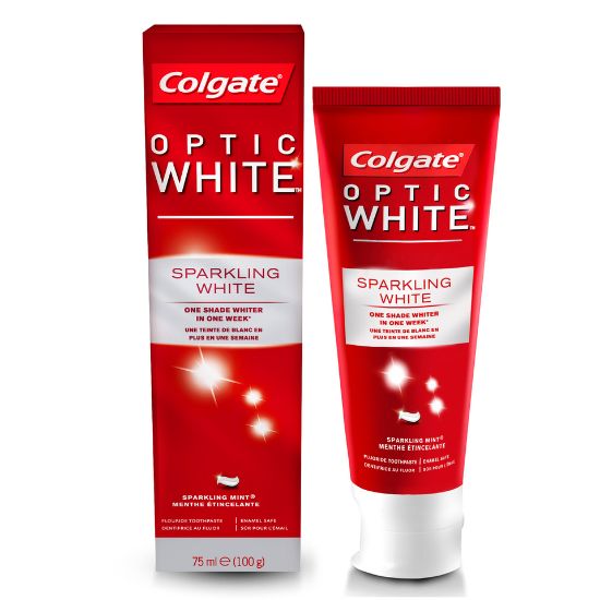 Picture of Colgate Toothpaste Optic White Sparkling Whitening Mint 2 x 75ml