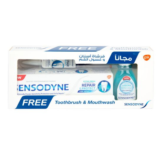 Picture of Sensodyne Repair & Protect Toothpaste 75ml + Toothbrush 1pc + Mouthwash 50ml