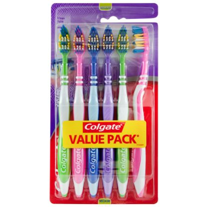 Picture of Colgate Toothbrush Zig Zag Medium Assorted 6pcs