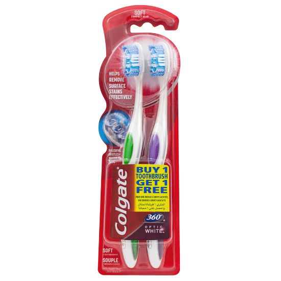 Picture of Colgate Optic White Toothbrush Soft Assorted 2 pcs