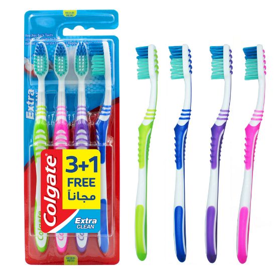 Picture of Colgate Toothbrush Extra Clean Medium 4 pcs