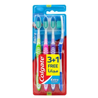 Picture of Colgate Toothbrush Extra Clean Medium 4 pcs