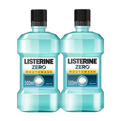 Picture of Listerine Mouthwash Zero Mild Mint 2 x 500ml