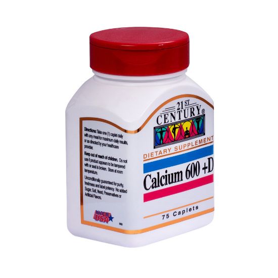 Picture of 21st Century Calcium 600mg + D 75pcs