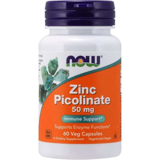 Picture of Now Foods Zinc Picolinate 50mg Vegetarian 60pcs