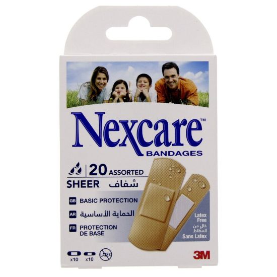 Picture of Nexcare Bandage Sheer Assorted 20pcs