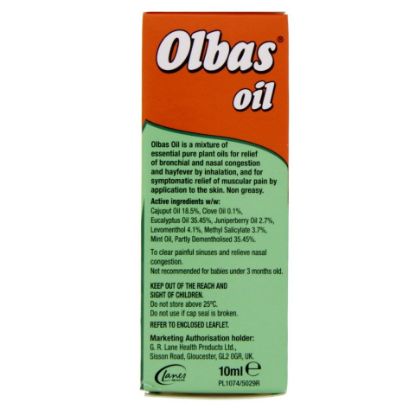 Picture of Olbas Inhalant Decongestant Oil 10ml