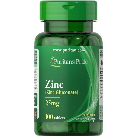 Picture of Puritan's Pride Zinc Gluconate 25mg 100pcs