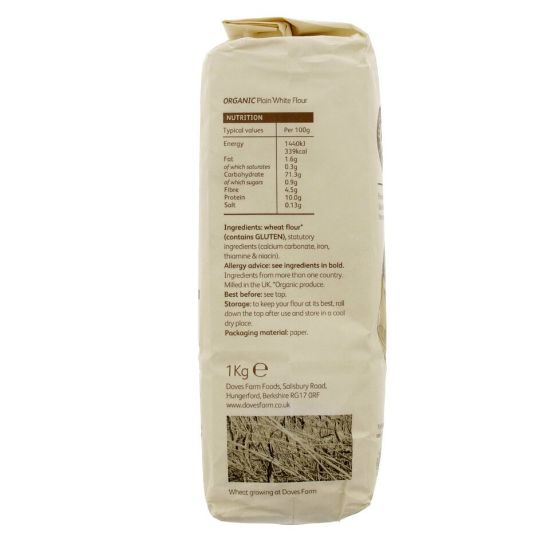 Picture of Dove Farm Organic Plain White Flour 1 Kg(N)