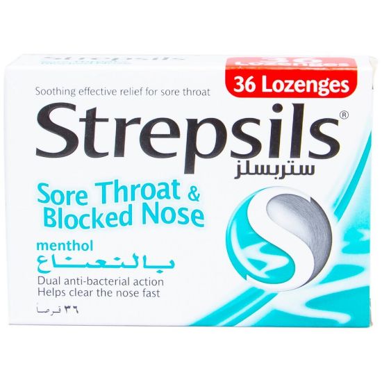 Picture of Strepsils Sore Throat And Blocked Nose Lozengers 36pcs