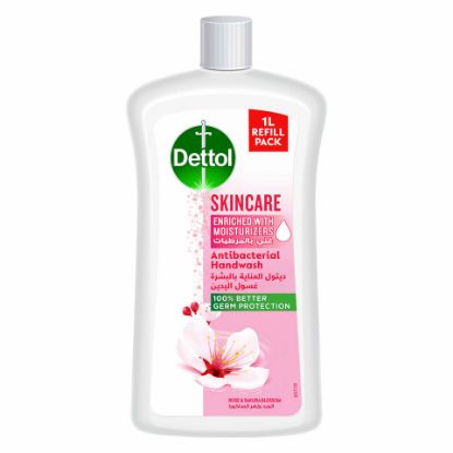 Picture of Dettol Skincare Handwash Liquid Soap Refill Rose & Sakura Blossom Fragrance 1Litre