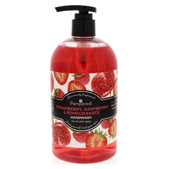 Picture of Pampered Hand Wash Strawberry, Raspberry & Pomegranate 500ml