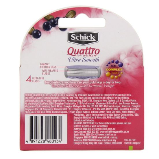 Picture of Schick Quattro Ultra Smooth For Woman 4 Cartridge