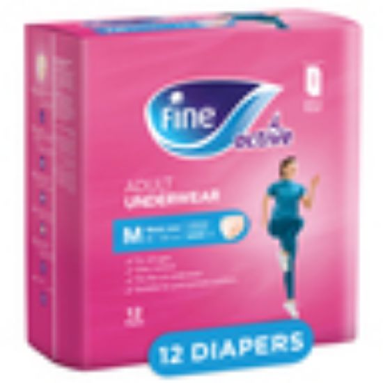 Picture of Fine Adult Diaper For Women Size 80-120cm Medium 12 pcs