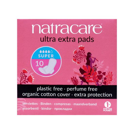 Picture of Natracare Ultra Extra Pads With Wings Super 10pcs