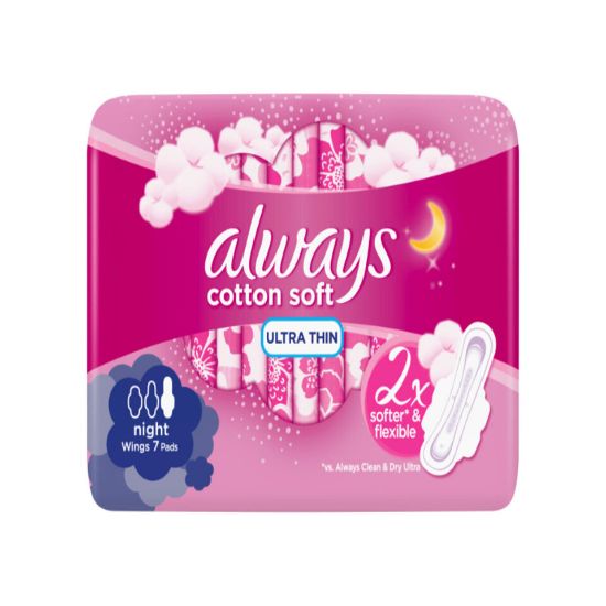 Picture of Always Cotton Soft Ultra Thin Night Sanitary Pads 7pcs