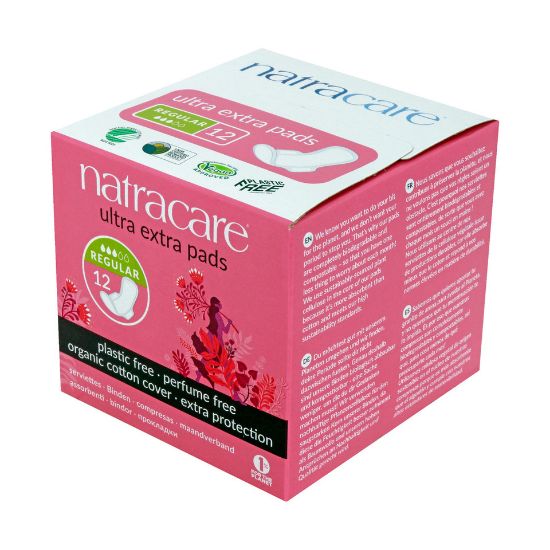 Picture of Natracare Ultra Extra Pads With Wings Regular 12pcs