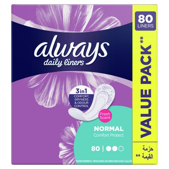 Picture of Always Daily Liners Comfort Protect With Fresh Scent Normal 80pcs