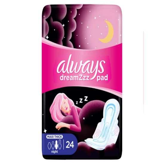 Picture of Always Cottony Soft Maxi Thick Night Sanitary Pads With Wings 24pcs