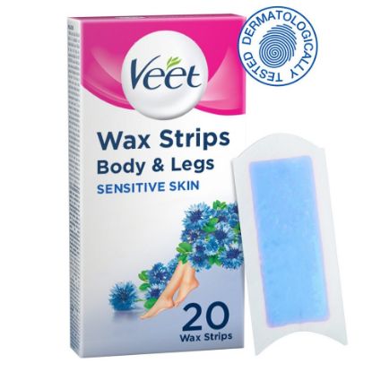 Picture of Veet Hair Removal Cold Wax Strips Sensitive Skin 20pcs