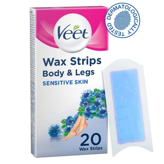 Picture of Veet Hair Removal Cold Wax Strips Sensitive Skin 20pcs