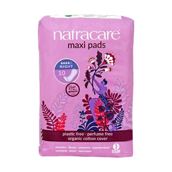 Picture of Natracare Organic Maxi Pads Night 10pcs