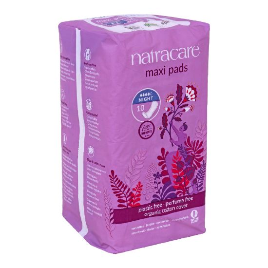 Picture of Natracare Organic Maxi Pads Night 10pcs