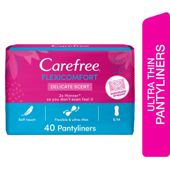 Picture of Carefree Panty Liners FlexiComfort Delicate Scent 40pcs