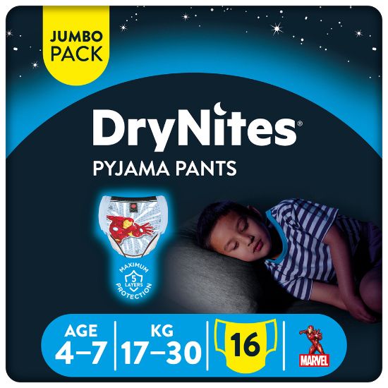 Picture of Drynites Boys Pyjama Pants 4-7 years 17-30kg 16pcs