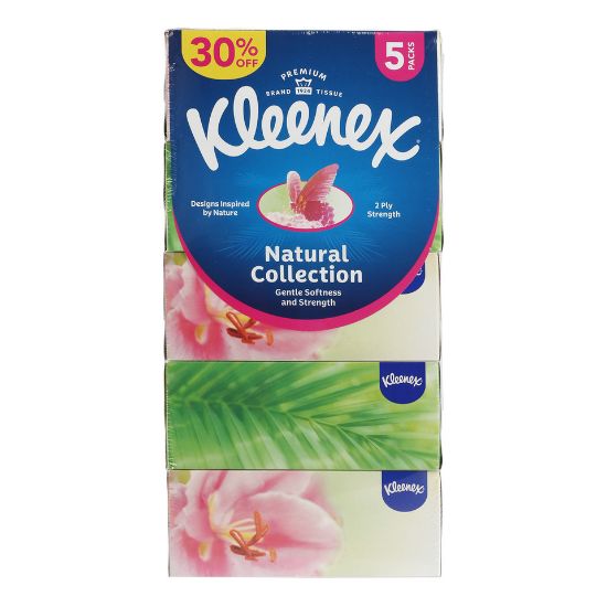 Picture of Kleenex Tissue Natural Collection Value Pack 5 x 170 Sheets