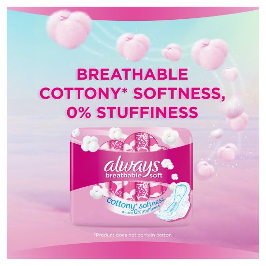 Picture of Always Breathable Soft Maxi Thick Large Sanitary Pads with Wing 30pcs