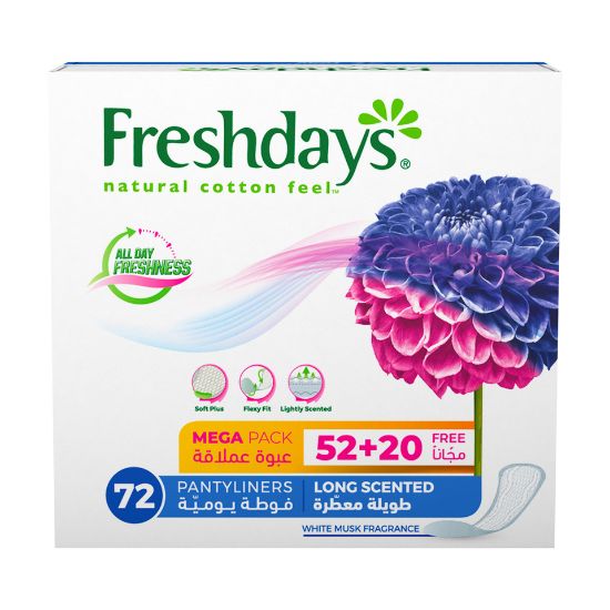 Picture of Sanita Freshdays Daily Comfort Long Panty Liners 52pcs + 20pcs